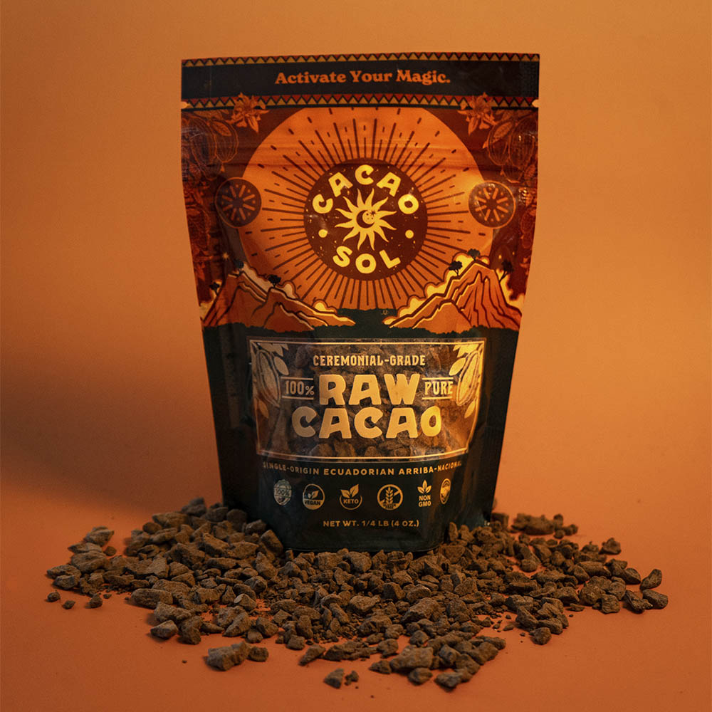 1/4 lb of pure ceremonial grade cacao from Cacao Sol