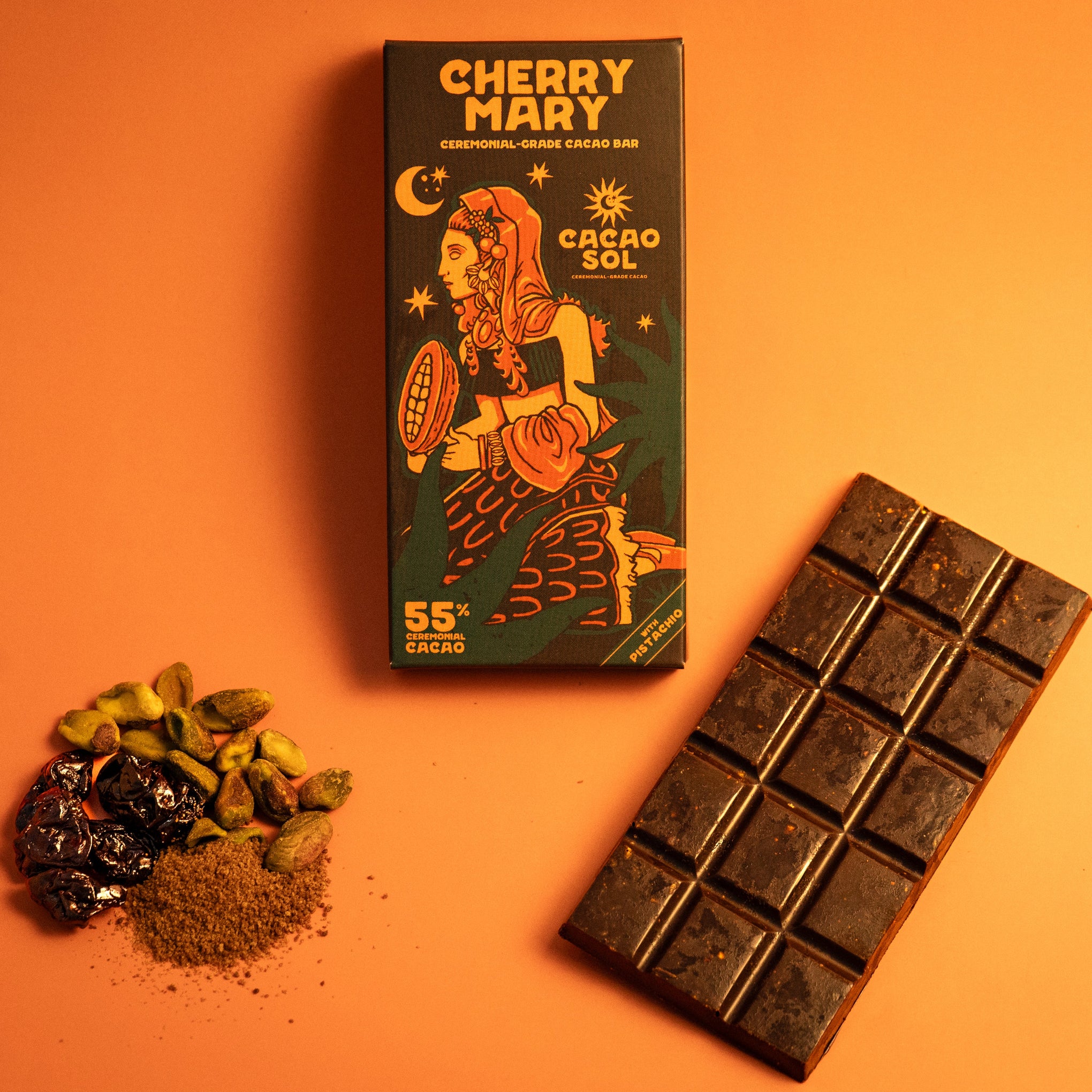 Cherry Mary (55%) Ceremonial Cacao Bar